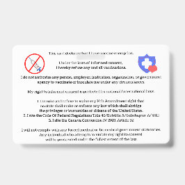 Vaccinatievrijstellingskaart Badge