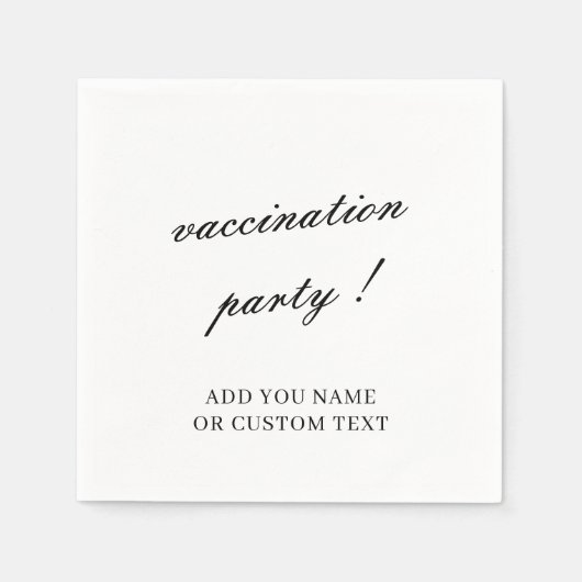 Vaccination Celebration Minimalist Design Servet (Voorkant)