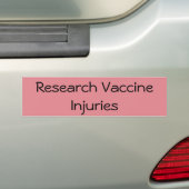Vaccine Letsels Bumpersticker (Op auto)