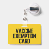 Vaccine Medical Exemption Card ID Badge (Back with Retractable)