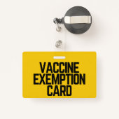 Vaccine Medical Exemption Card ID Badge (Achterkant met intrekbare)