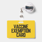 Vaccine Medical Exemption Card ID Badge (Achterkant met intrekbare clip)