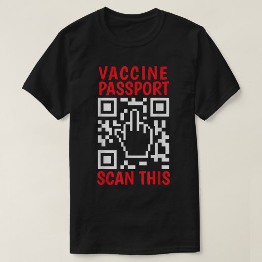 Vaccine Passport Scan This Funny Anti Vaccine Unva T-shirt (Design voorkant)