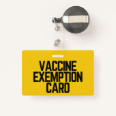 Vaccine Religieuze Vrijstellingskaart ID-kaart Badge (Achterkant met intrekbare)