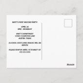 Vaccine Shots Let's Celebrate Funny Party Briefkaa Briefkaart (Achterkant)