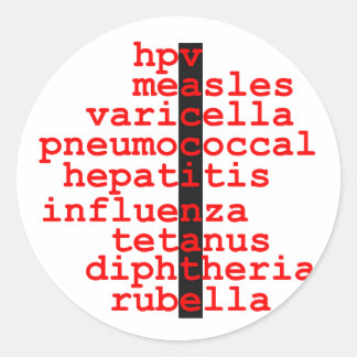Vaccineer sticker (rond)