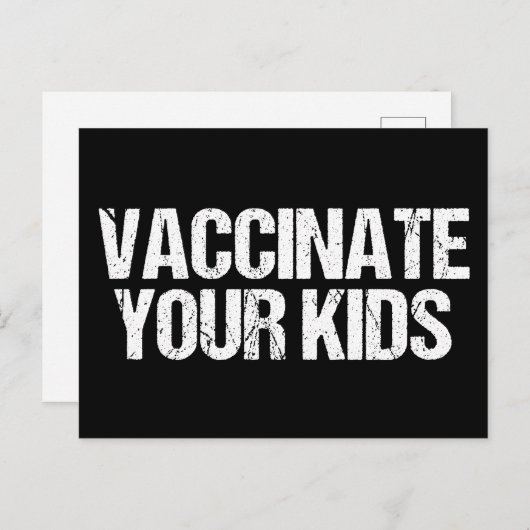 Vaccineer uw Kind Pro vaccin Medical Briefkaart (Voorkant / Achterkant)