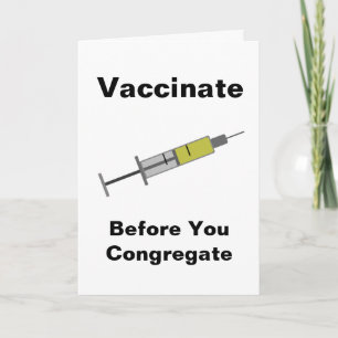 Vaccineer voordat u congregeert kaart