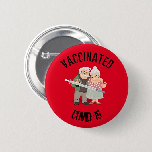 Vaccineerd COVID-19 6 cm Ronde badge Ronde Button 5,7 Cm (Voorkant /achterkant)