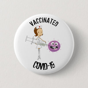 Vaccineerd COVID-19 6 cm Ronde badge Ronde Button 5,7 Cm