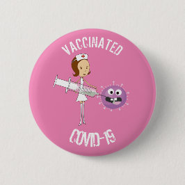 Vaccineerd COVID-19 6 cm Ronde badge Ronde Button 5,7 Cm