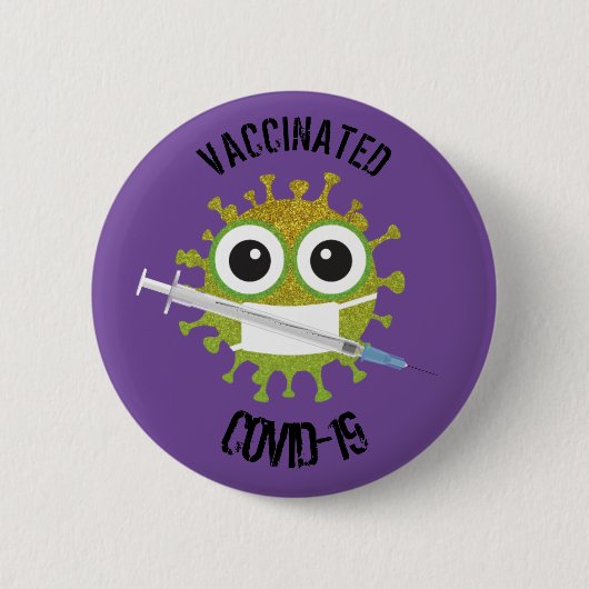 Vaccineerd COVID-19 Ronde Button 5,7 Cm (Voorkant)