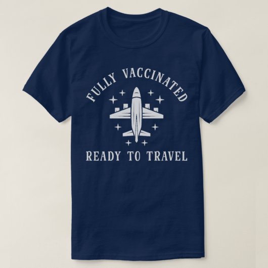 Vaccineerd Gezegde Vliegtuig met liefdesreis T-shirt (Design voorkant)
