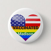 Vaccineerd hart ronde button 5,7 cm (Voorkant)