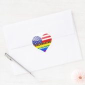 Vaccineerd hart ronde sticker (Envelop)