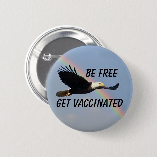 Vaccineerde Amerikaanse staartwieg vrij Ronde Button 5,7 Cm (Voorkant /achterkant)