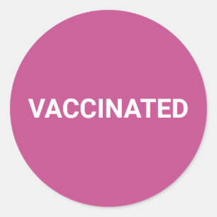 Vaccineerde moerbeenroze wit aanpasbaar eenvoudig ronde sticker