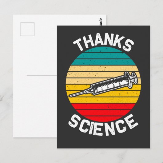 Vaccineerde retrospuit Science Vaccine  Briefkaart (Voorkant / Achterkant)