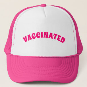 Vaccineerde warme roze fuchsia white trucker pet