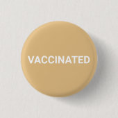 Vaccineerde, witte kamelenknoop ronde button 3,2 cm (Voorkant)