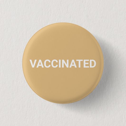 Vaccineerde, witte kamelenknoop ronde button 3,2 cm (Voorkant)