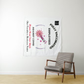 Vaccineerde zakelijke medewerkers tegen covid Logo Wandkleed (In Situ (horizontaal))
