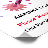 Vaccineerde zakelijke medewerkers tegen Covid Poster (Hoek)