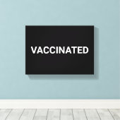 Vaccineerde, zwarte witte aanpasbare canvasafdruk canvas afdruk (Insitu (Houten vloer))