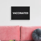 Vaccineerde, zwarte witte aanpasbare canvasafdruk canvas afdruk (Insitu (Woonkamer))