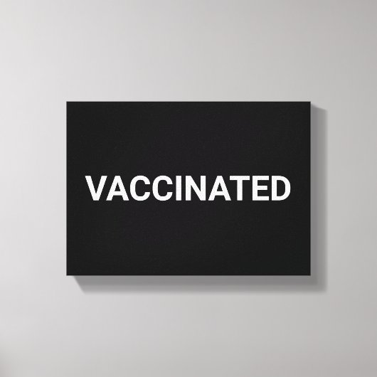 Vaccineerde, zwarte witte aanpasbare canvasafdruk canvas afdruk (Voorkant)