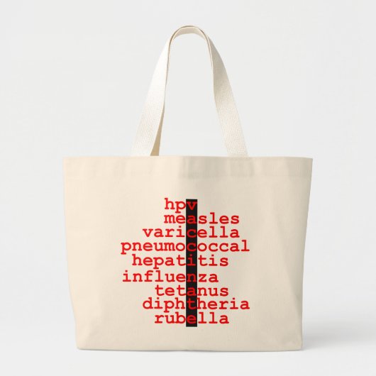 Vaccineren canvas tas (Voorkant)