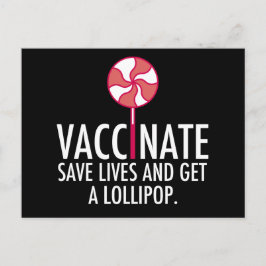 Vaccineren Opslaan van levens Een Lollipopvaccin v Briefkaart