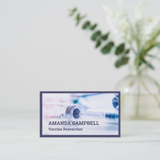 Vaccinonderzoeker QR-code Visitekaartje (Staand voorkant)