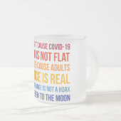 Vaccins Science Klimaatverandering is echt 5G Covi Matglas Koffiemok (Voorkant rechts)