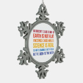 Vaccins Science Klimaatverandering is echt 5G Covi Tin Sneeuwvlok Ornament (Links)