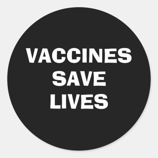 Vaccins sparen levende gevaccineerde dieren ronde sticker (Voorkant)