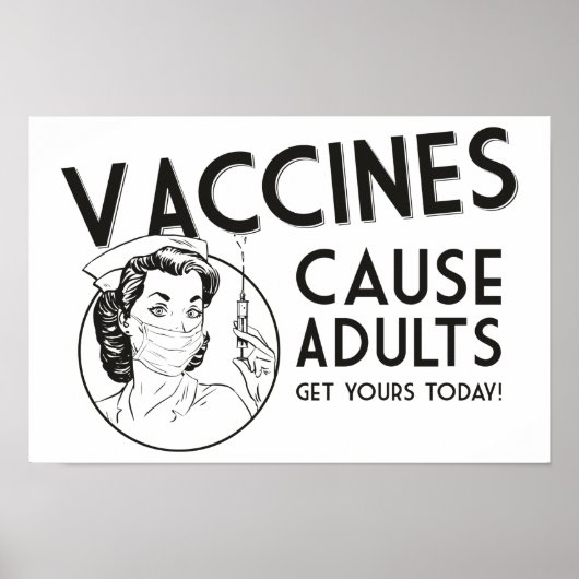 Vaccins veroorzaken Poster bij volwassenen (Voorkant)