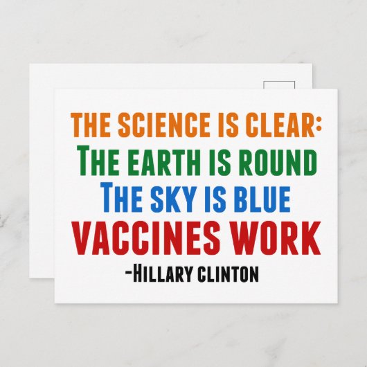 Vaccins werken briefkaart (Voorkant / Achterkant)