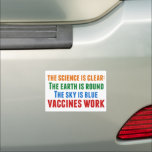 Vaccins Werken Pro Vaccinatie Science Quote Automagneet<br><div class="desc">Hillary Clinton citeert over vaccinatie: de wetenschap is duidelijk: de aarde is rond,  de lucht is blauw,  vaccins werken. Kleurrijke automagneet om het bewustzijn van de uitbraken van mazelen en de Covid-pandemie te vergroten. Vaccineer uw kinderen om de verspreiding van ziekten en aandoeningen te voorkomen.</div>