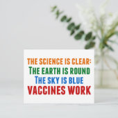 Vaccins Werken Pro Vaccinatie Science Quote Briefkaart (Staand voorkant)