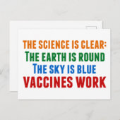 Vaccins Werken Pro Vaccinatie Science Quote Briefkaart (Voorkant / Achterkant)