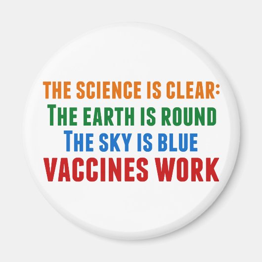 Vaccins Werken Pro Vaccinatie Science Quote Magneet (Voorkant)