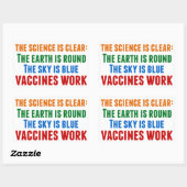 Vaccins Werken Pro Vaccinatie Science Quote Rechthoekige Sticker (Vel)