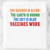 Vaccins Werken Pro Vaccinatie Science Quote Rechthoekige Sticker (Tas)