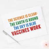 Vaccins Werken Pro Vaccinatie Science Quote Rechthoekige Sticker (Envelop)