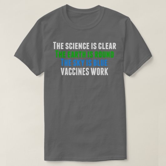 Vaccins werken Pro vaccinatie T-shirt (Design voorkant)