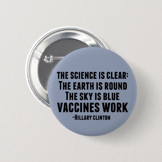 Vaccins werken ronde button 5,7 cm (Voorkant /achterkant)
