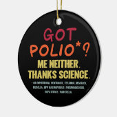 Vaccins Work Bedankt Science Epidemiology Student Keramisch Ornament (Links)