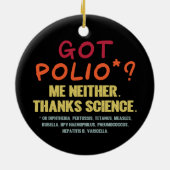 Vaccins Work Bedankt Science Epidemiology Student Keramisch Ornament (Achterkant)