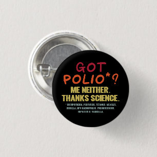 Vaccins Work Bedankt Science Epidemiology Student Ronde Button 3,2 Cm